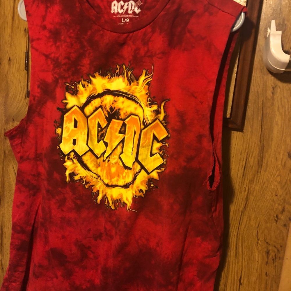 AC/DC Red Sleeveless Top